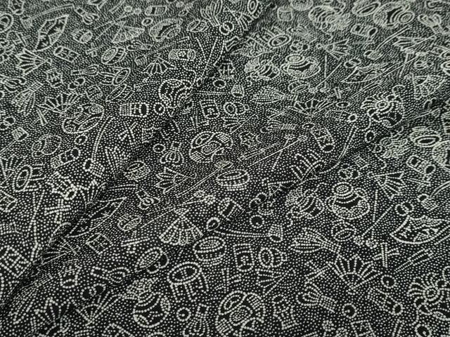 平和屋着物●江戸小紋　宝尽くし文　黒地　正絹　逸品　DAAV4839ud 平和屋着物○江戸小紋 宝尽くし文 黒地 正絹 逸品 DAAV4839ud - メルカリ