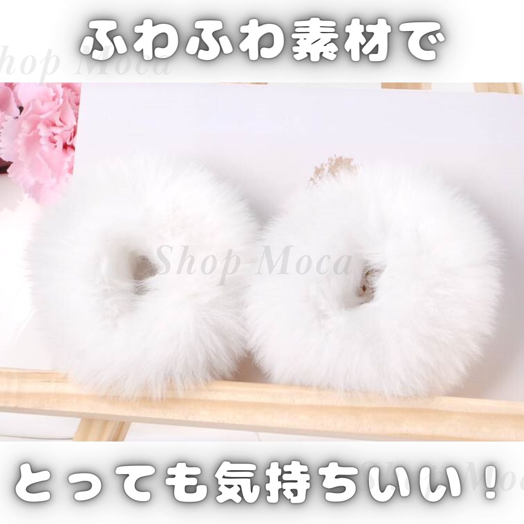 ももち様 フェイクファー ハンドメイド☆シュシュ☆じゃらじゃらゴム ミケ ももち様 フェイクファー ハンドメイド☆シュシュ☆じゃらじゃらゴム