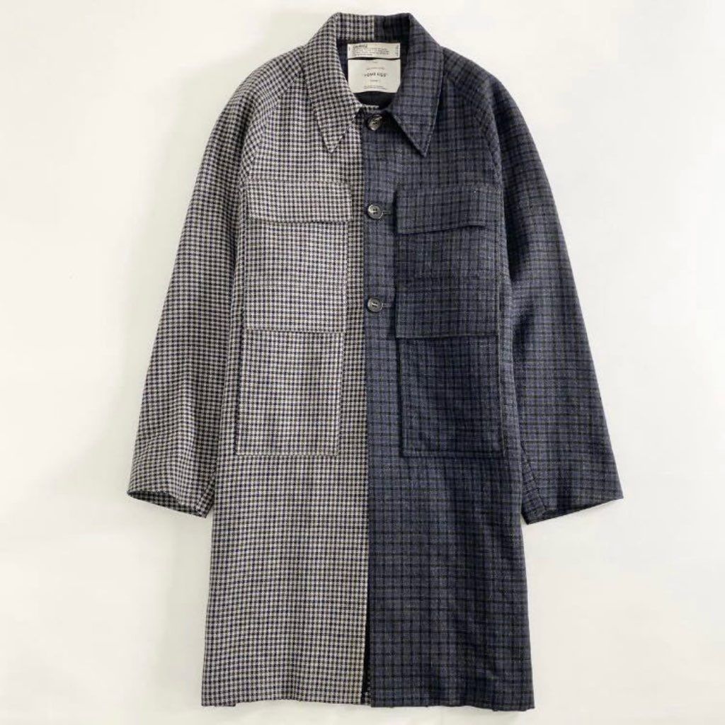 44h22 《美品》 DAIRIKU ダイリク 18AW Bicolor Mackimaw Coat マッキ 