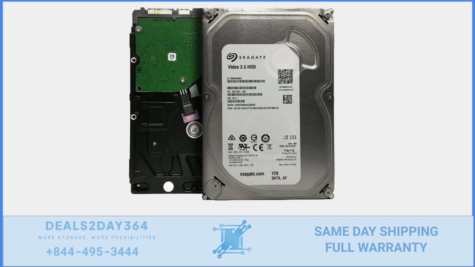 Seagate ST1000VM002 1TB 64MB SATA6Gb|s 3.5 Low Power Hard Drive -PC CCTV DVR