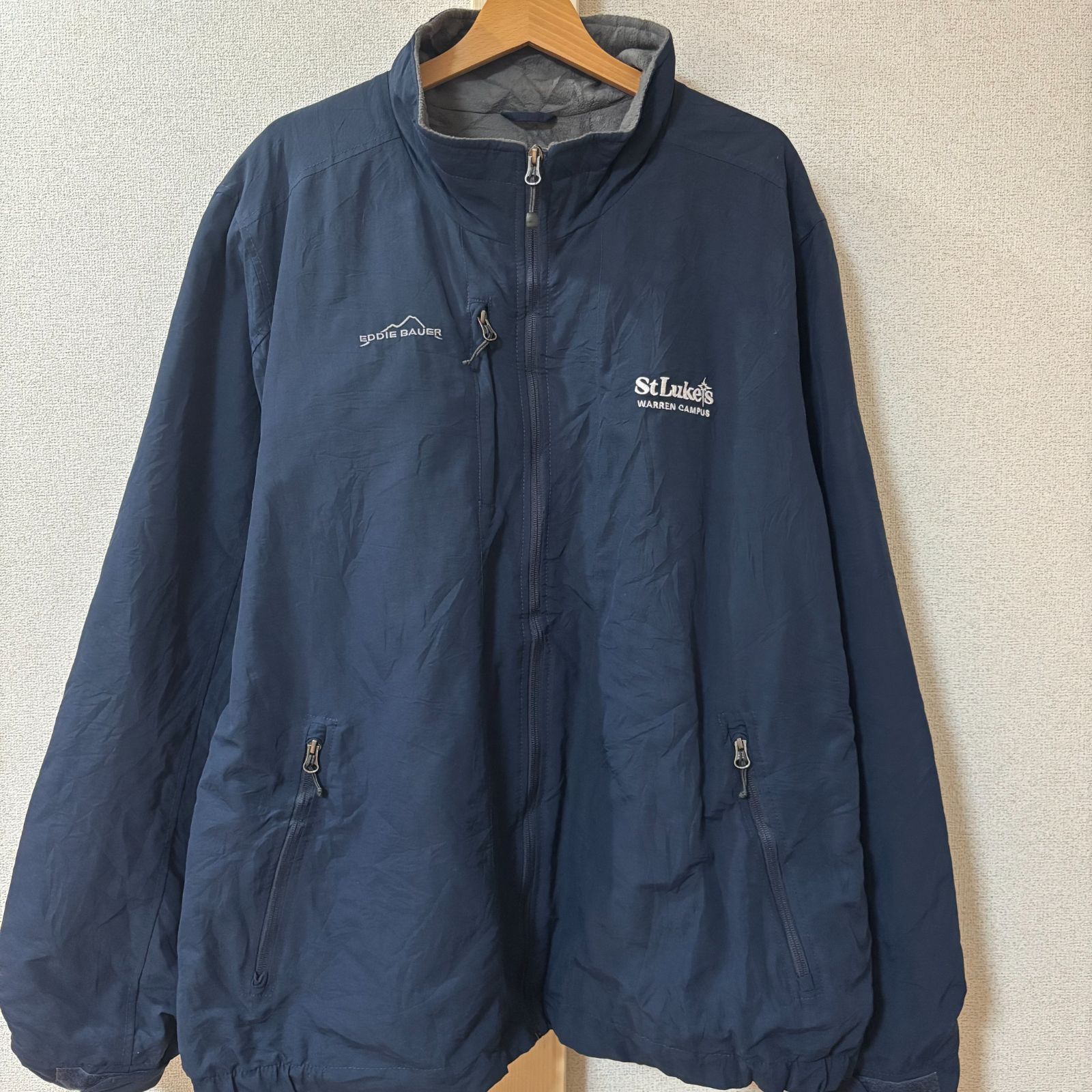 EDDIE BAUER ナイロンウォームアップジャケット フルジップジャケット 