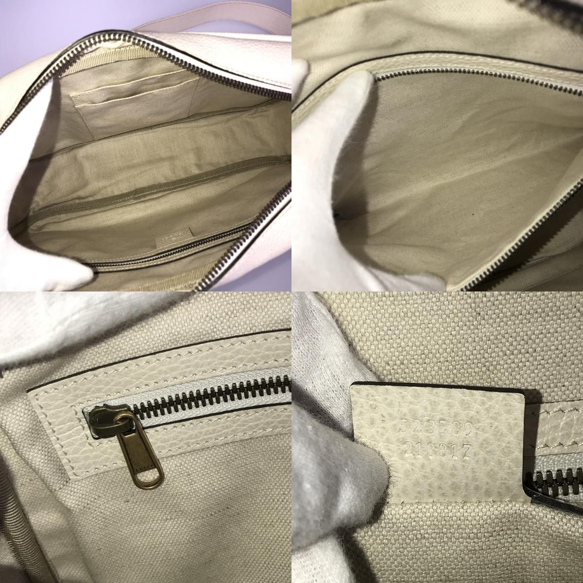 グッチ GUCCI シェリー ロゴプリント 523589 レザー メッセンジャーバッグ fta