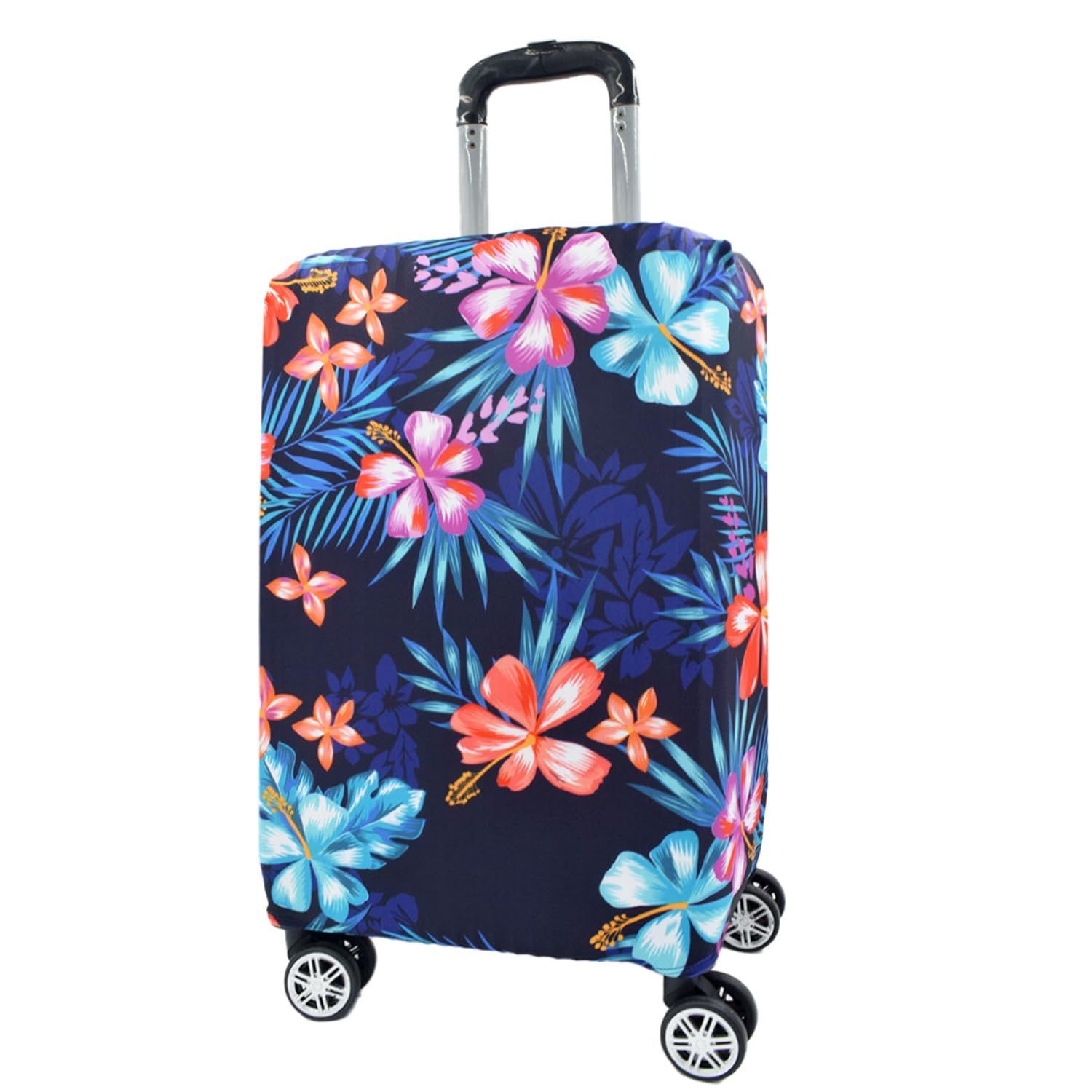 墨葉の花_XL（29~30インチ荷物） [GANNEPIE スーツケースカバー洗濯スーツケース保護カバースクラッチ防止スーツケースカバー、リーフフラワー、29~30インチの荷物に対応
