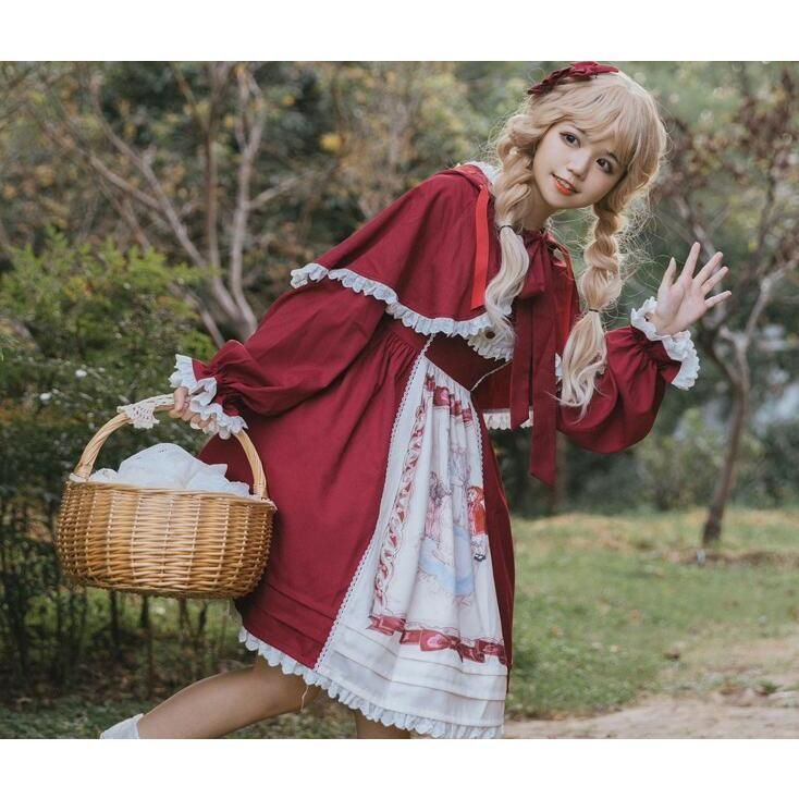 Lolita 長袖ワンピース
