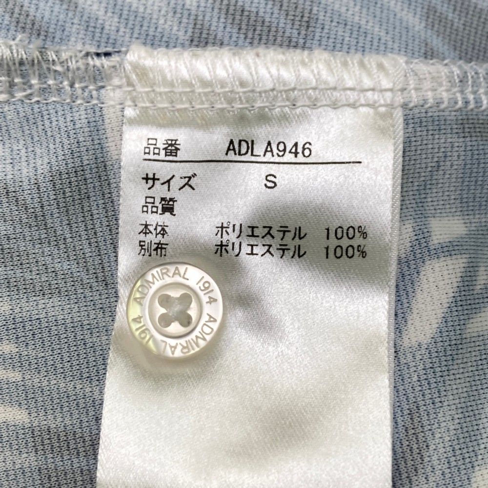 サイズ：S ADMIRAL アドミラル  ノースリーブワンピース 総柄 ネイビー系 [240101439948] ゴルフウェア レディース ストスト サイズ：S ADMIRAL アドミラル ノースリーブワンピース 総柄