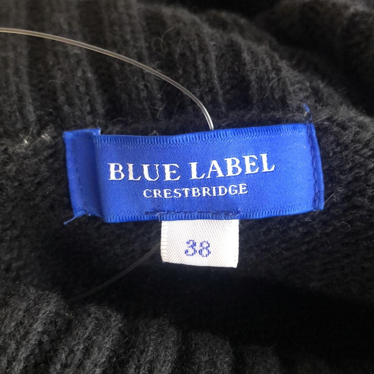BLUE LABEL CRESTBRIDGE - BLUE LABEL CRESTBRIDGE(ブルーレーベルクレストブリッジ) 長袖セーター サイズ38 M レディース美品  - レッド×ダークブラウン×マルチ クルーネック BLUE LABEL CRESTBRIDGE(ブルーレーベルクレストブリッジ) 長袖