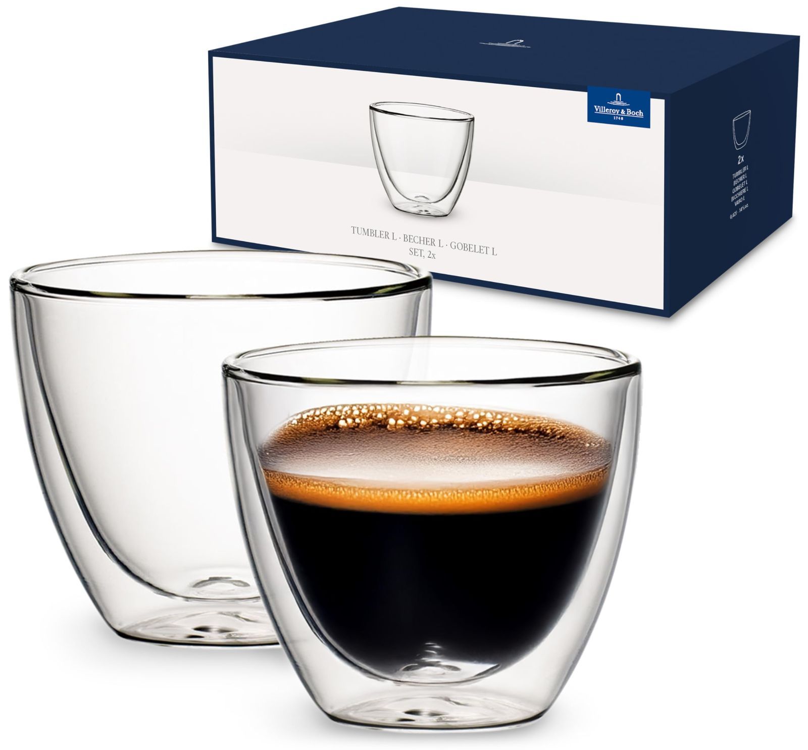 Size L_Color クリア Villeroy-Boch ビレロイ-ボッホ ホット - コールド ビバレッジ タンブラー L ペアセット 1172438096
