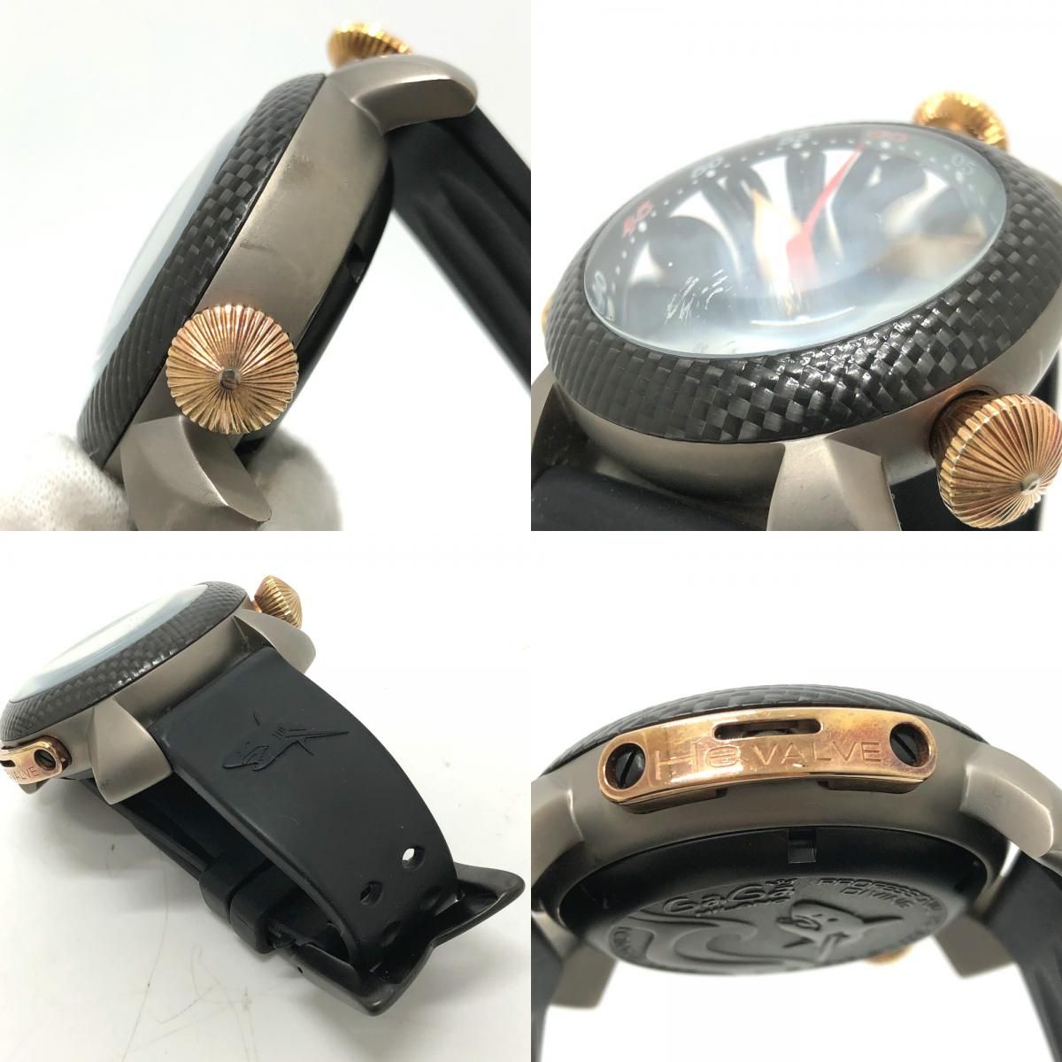 GaGa Milano ガガミラノ ダイバー Ref.5045 チタン/GP/ラバー 自動巻