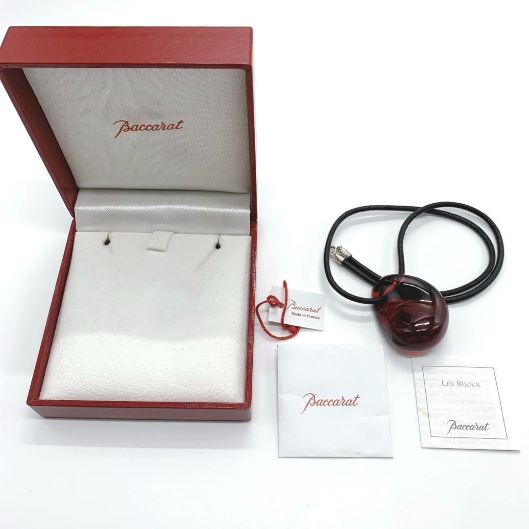 Baccarat バカラ ガレ ネックレス ペンダント レッド 赤 - メルカリ