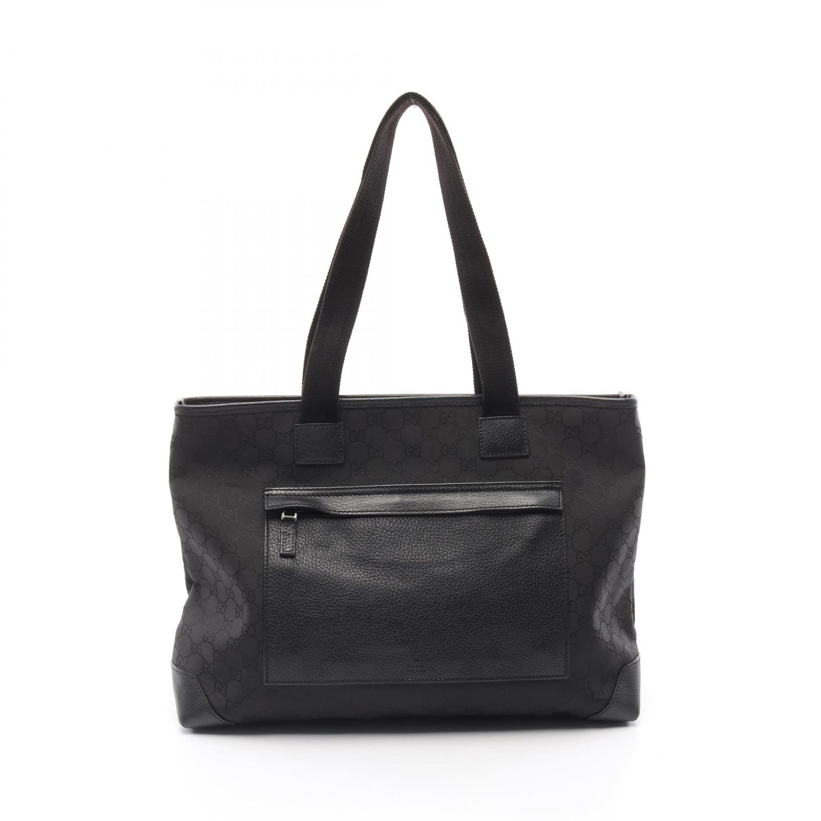 グッチ GUCCI トートバッグ GG柄 180449 ブラック ナイロン レザー 