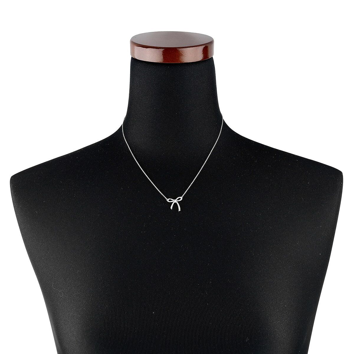 ティファニー ボウ リボン ネックレス ダイヤモンド Pt950 TIFFANY&Co  