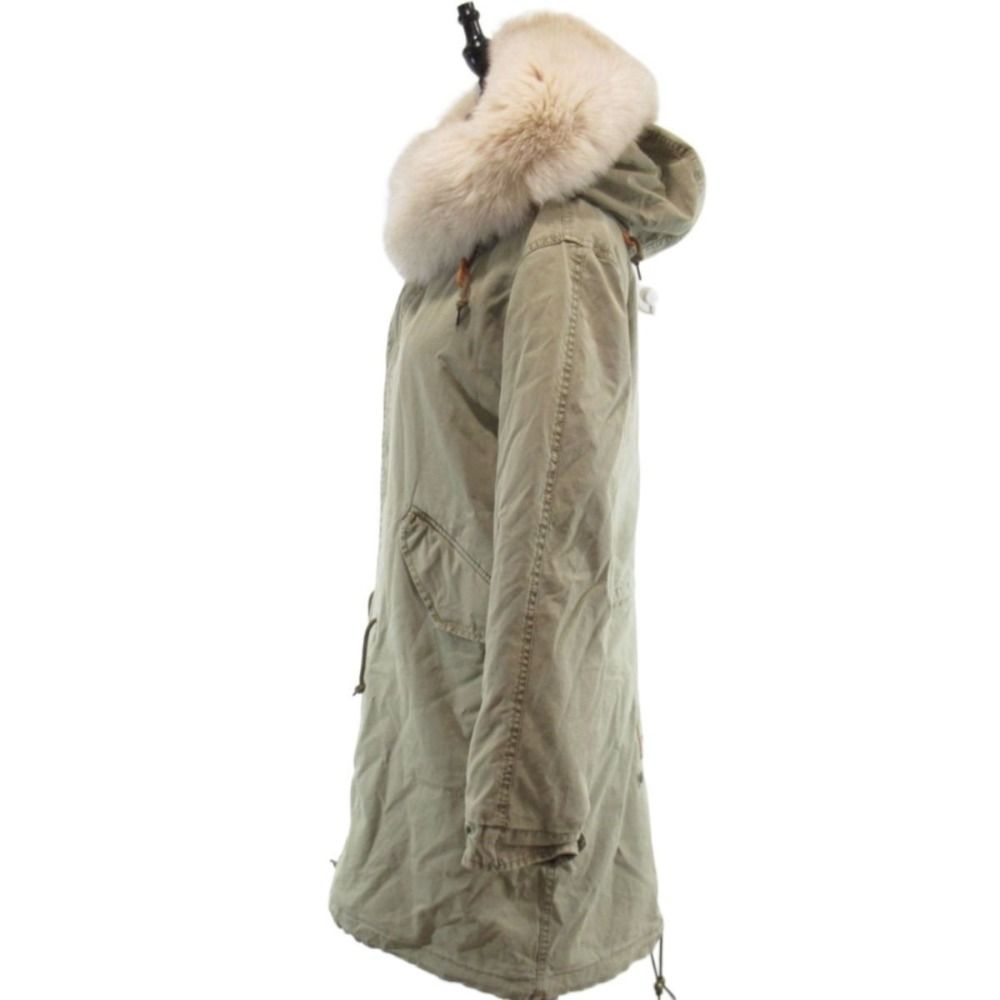 美品 Mr&Mrs Italy ミスターアンドミセス ARMY PARKA PATCH MINK FOX