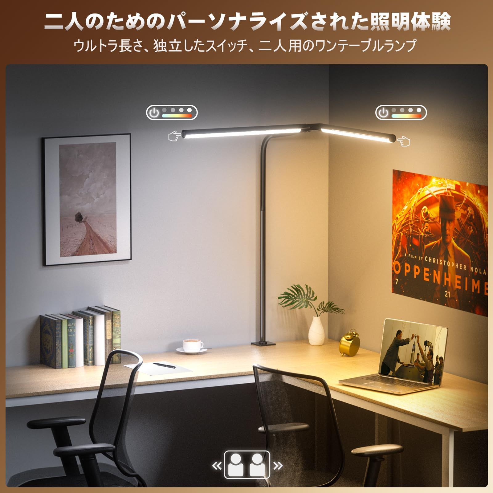 スタンド ダブル光源 卓上 LED デスクライト 電気スタンド 新着商品】LED デスクライト 電気スタンド 1500Lux 高輝度 幅さ