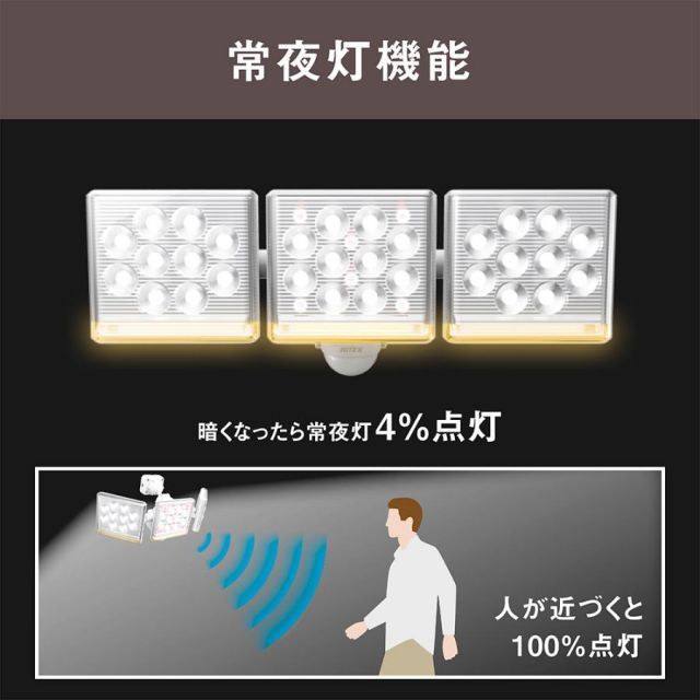 LEDセンサーライト リモコン付