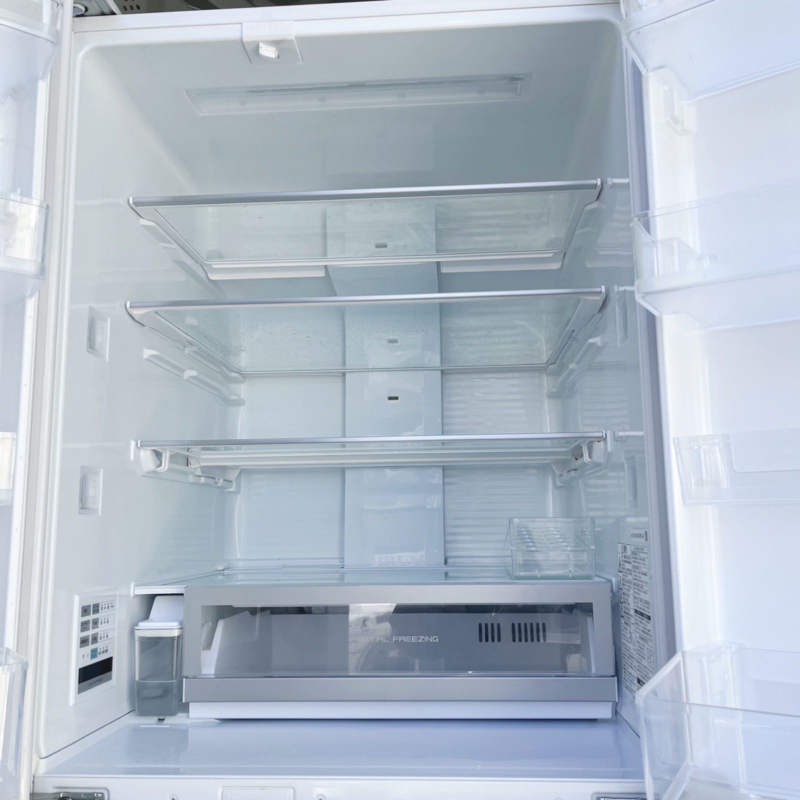 取付無料！パナソニック パーシャル搭載自動製氷機付きゴールド6ドア冷蔵庫！洗濯機 取付無料！パナソニックパーシャル搭載ガラスホワイト600L大容量