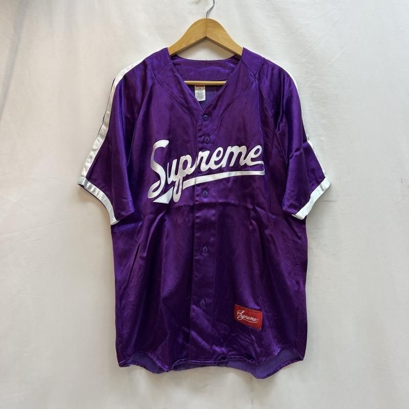 シュプリーム SUPREME サテン ベースボール ジャージ シャツ　 M シュプリーム SUPREME 17SS シャツ サテン ベースボール