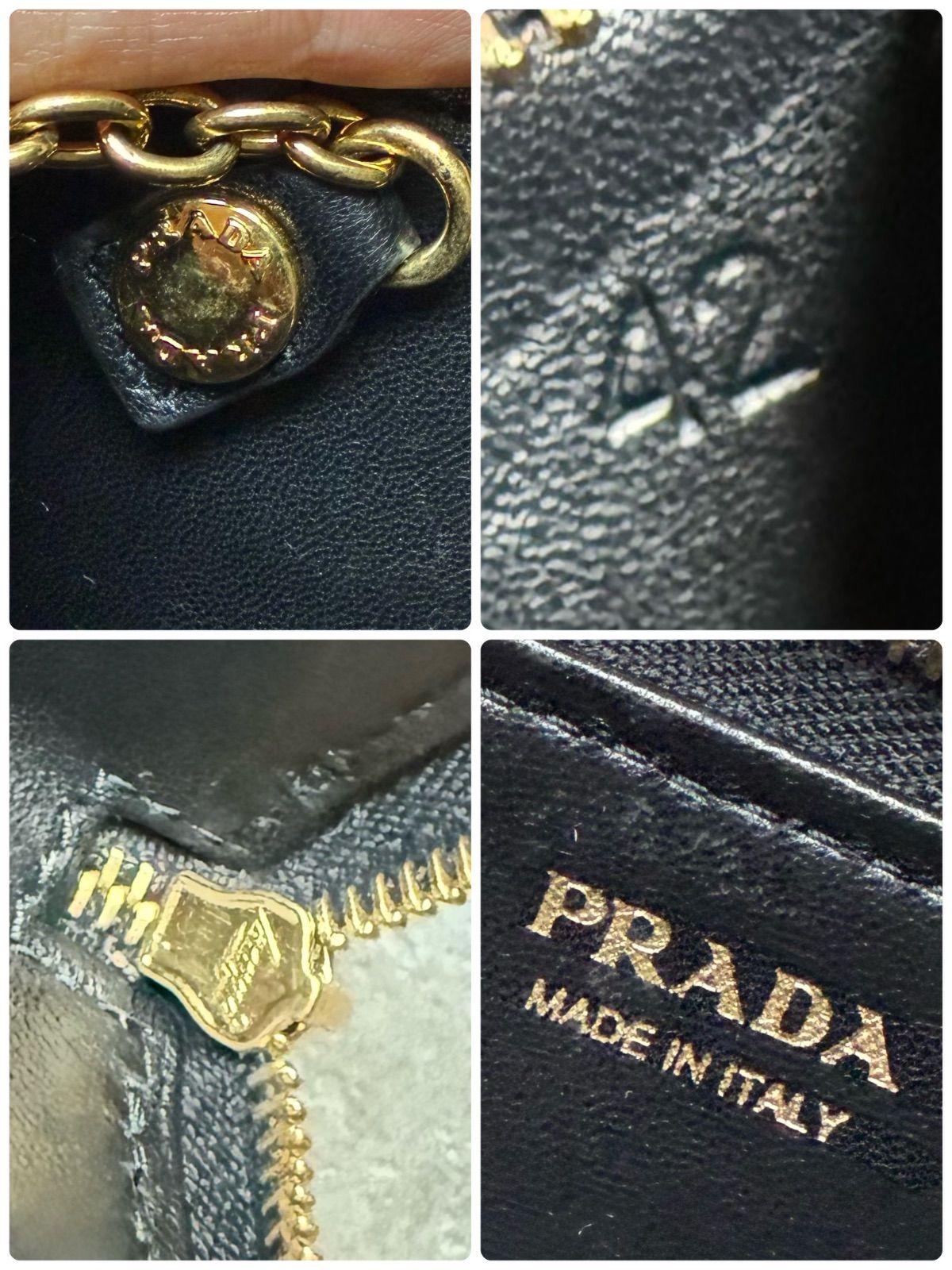 PRADA プラダ コインケース キーリング付き サフィアーノレザー