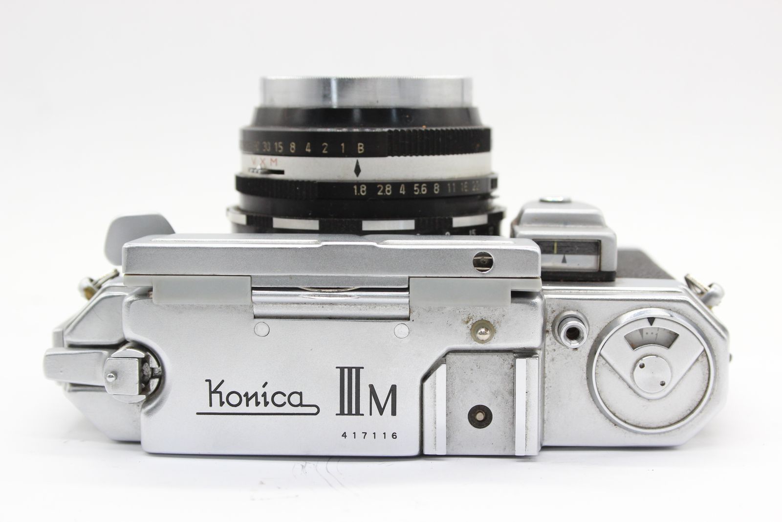 美品■ Konica III M HEXANON 50mm F1.8 露出計稼働 返品保証】 コニカ KONICA III M Hexanon 50mm F1.8 露出計付き レンジ