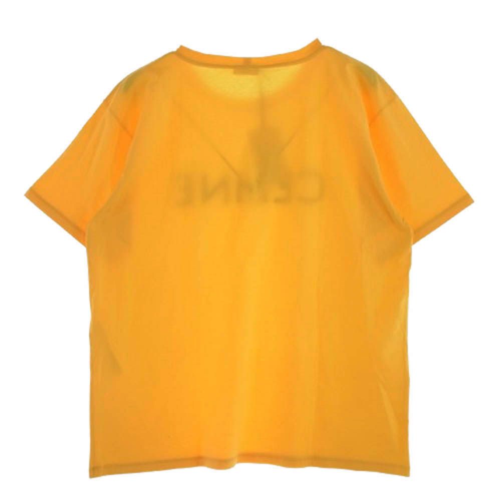 CELINE★コットンジャージー Tシャツ ロゴプリント入り イエロー CELINE セリーヌ コットン ジャージー ロゴ プリント ルーズ T