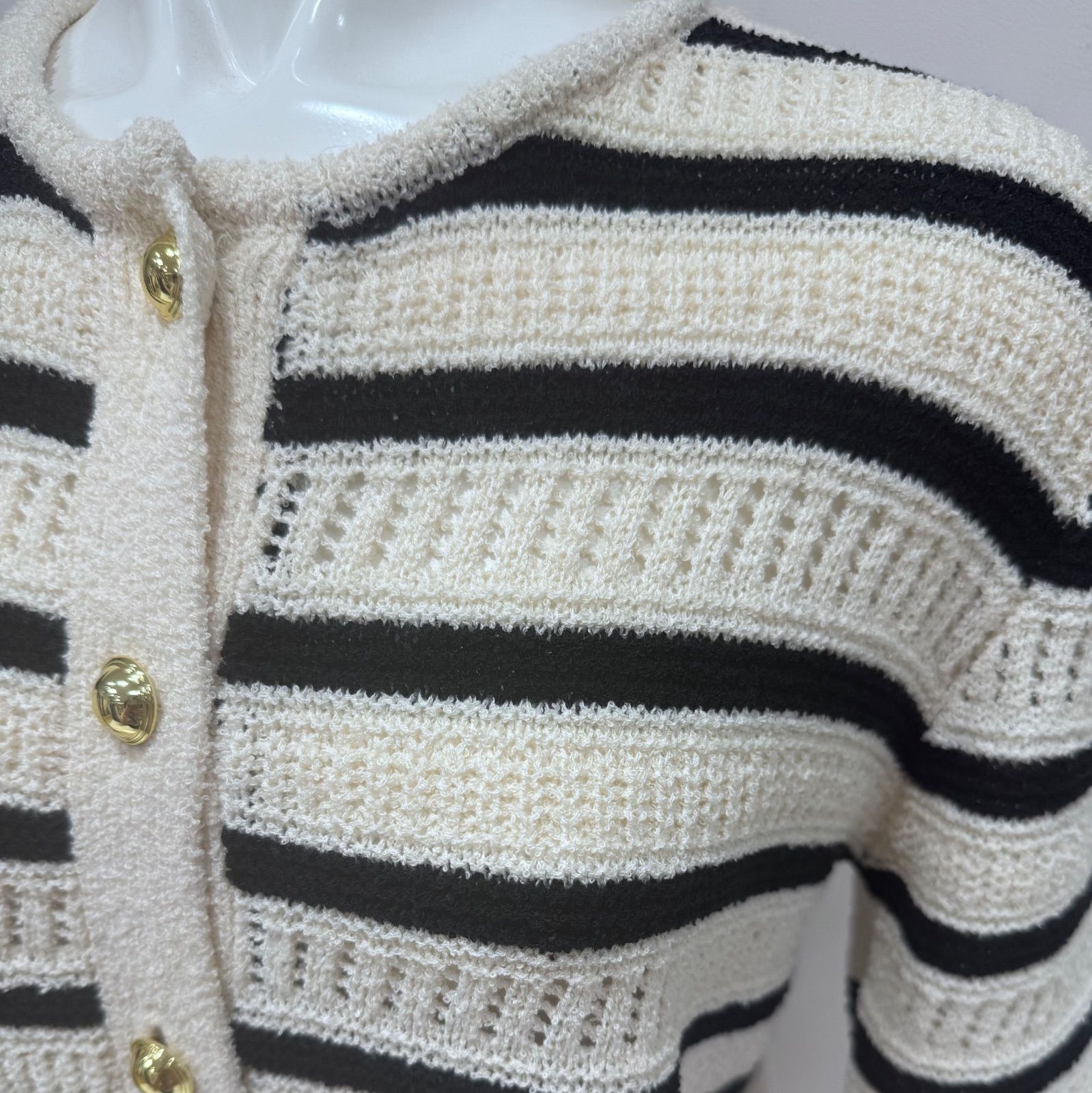 ボーダーニットカーディガン - メルカリ