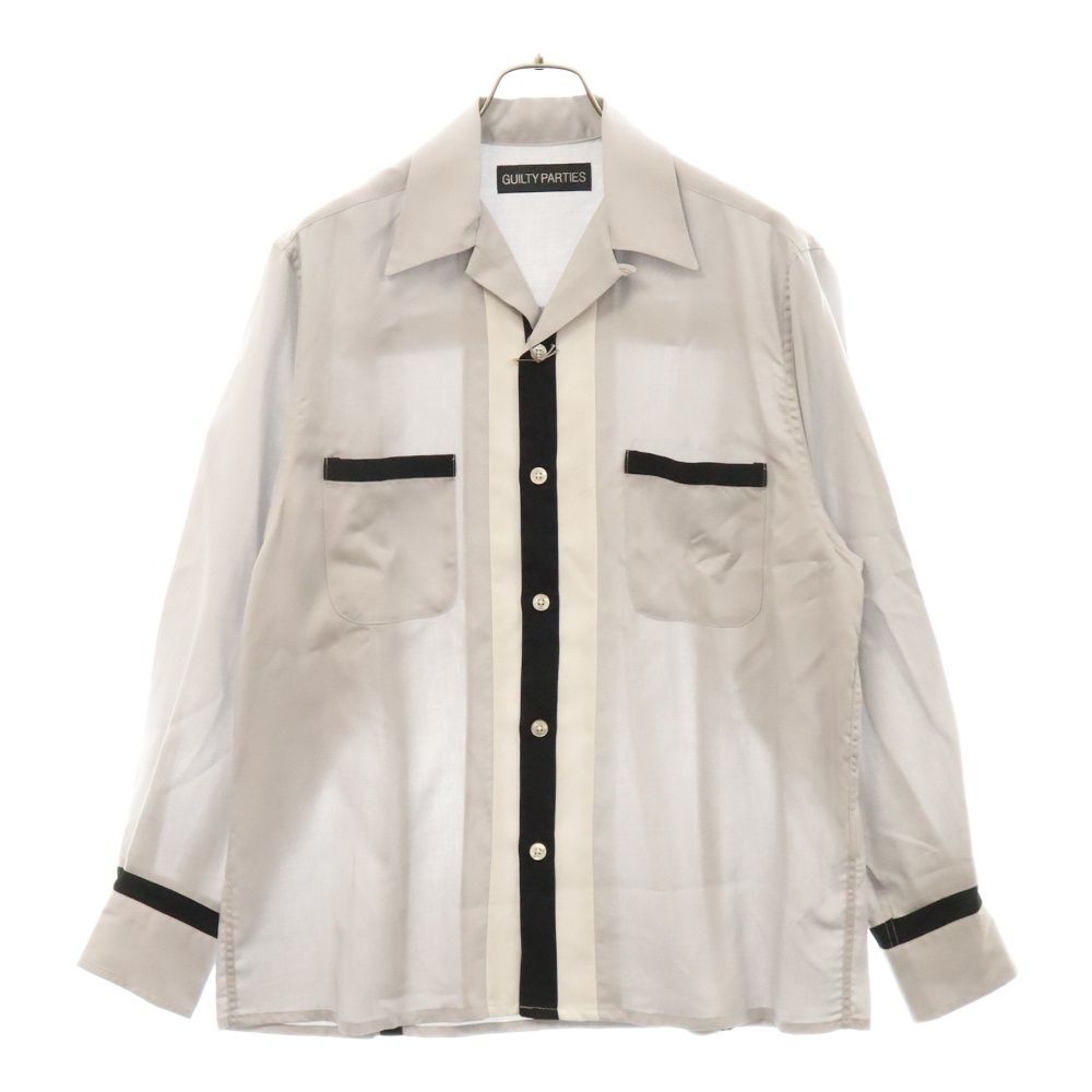 WACKO MARIA ワコマリア 24AW SWITCHING L/S SHIRT スイッチング ロングスリーブ長袖シャツ グレー/ホワイト 24FW-WMS-OC08 WACKO MARIA (ワコマリア) 24AW SWITCHING L/S SHIRT スイッチング