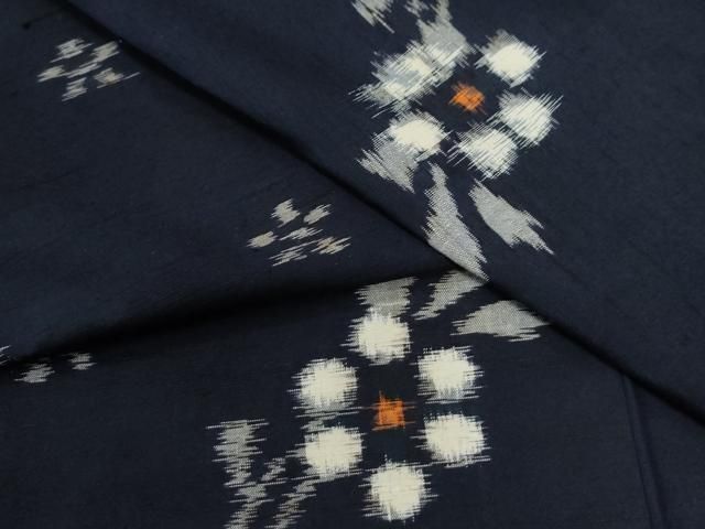 平和屋着物●上質な紬 舞花文 正絹 CAAU2411yc