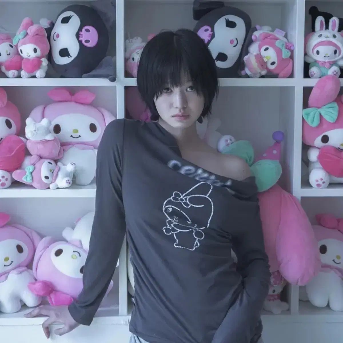 セリック My Melody マイメロディ Uネック チャコール