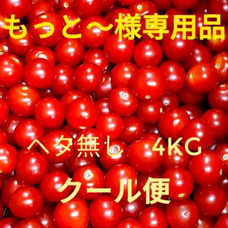 もっと〜様専用品 ミニトマト ヘタ無し混合 4kg - メルカリ