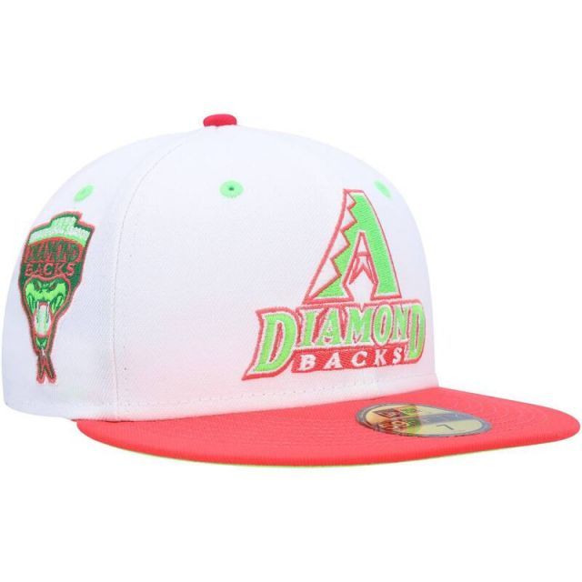 【送料無料】 ニューエラ メンズ 帽子 アクセサリー Men's New Era White/Coral Arizona Diamondbacks 1998 Inaugural Season Strawberry Lolli 59FIFTY Fitted Ha