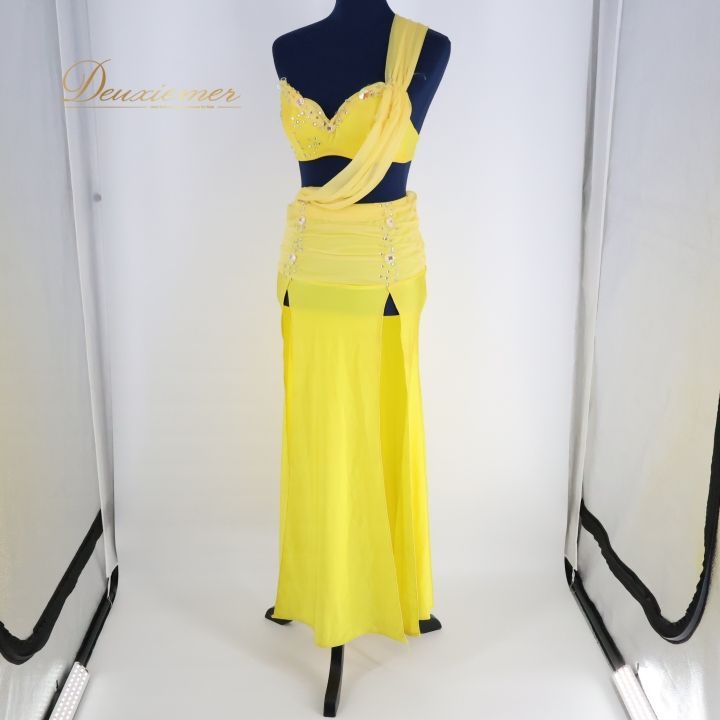 ベリーダンス オリエンタル 衣装 上下セット イエロー系 黄色 購入