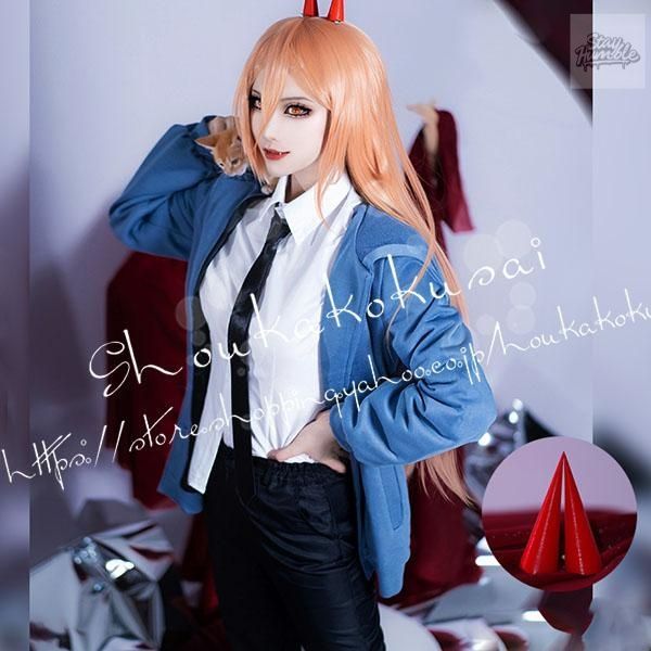 チェンソーマン風 Power パワー 血の悪魔 コスプレ衣装 ウィッグ cos靴 cosplay コスチューム 仮装 変装 ハロウィン 演出服