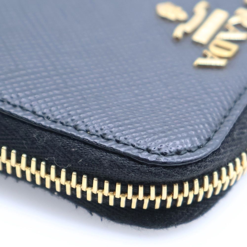 PRADA プラダ コインケース 財布 ウォレット レザー サフィアーノ レター PRADA (プラダ) ロゴ コインケース ウォレット 財布 ブラック