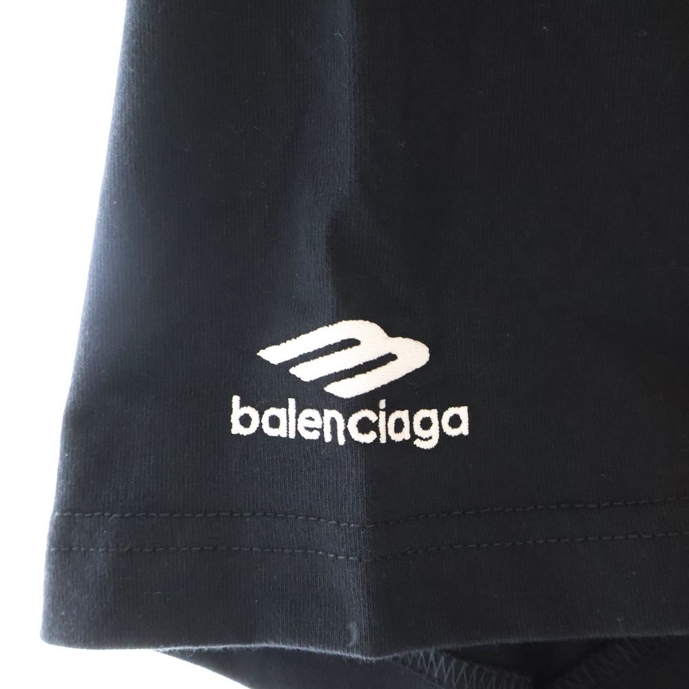 BALENCIAGA (バレンシアガ) フロントブランドロゴ刺繍 半袖Tシャツ