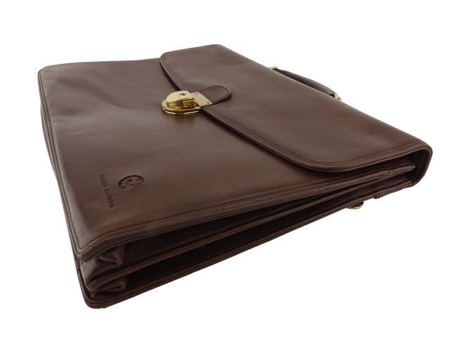 Mila Schön 本革 ビジネスバッグ ブリーフケース ブラウン 2WAY ミラショーン ビジネスバッグ メンズ クレスタ 193521 milaschon