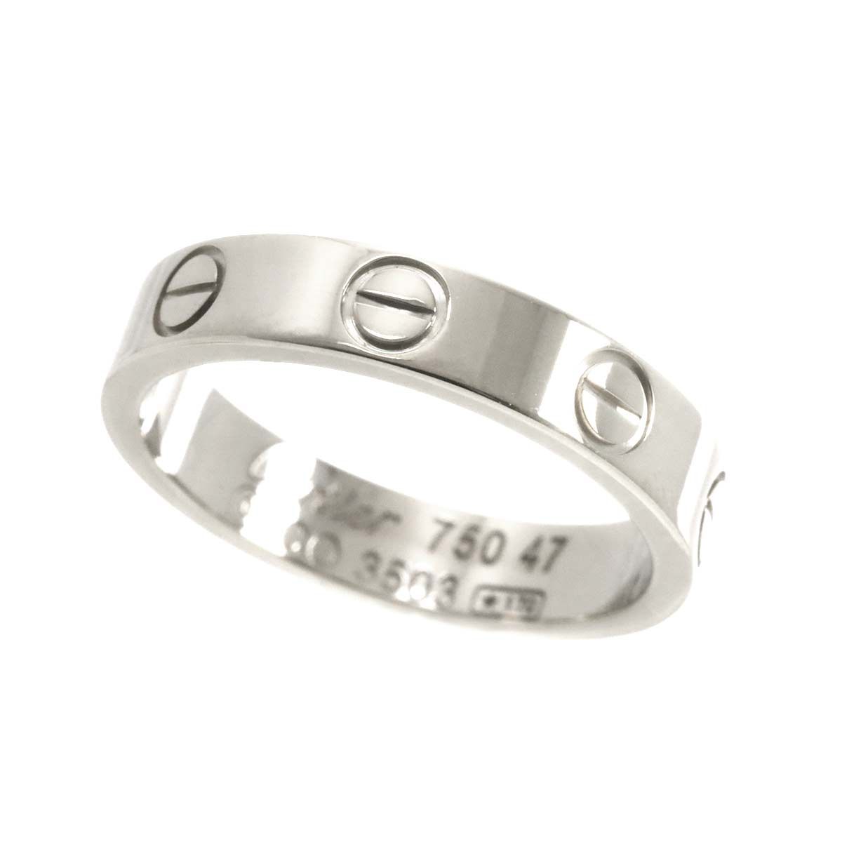 カルティエ Cartier ミニラブ #47 リング K18 WG ホワイトゴールド 750