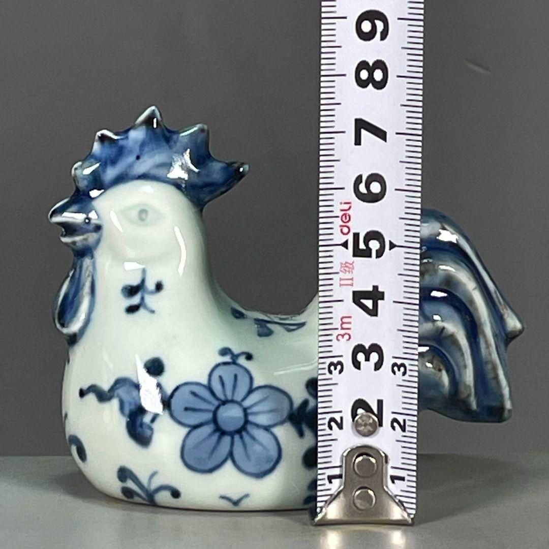 窯磁器青花紋干支鶏 置物 窯磁器青花紋干支鶏 置物 - メルカリ