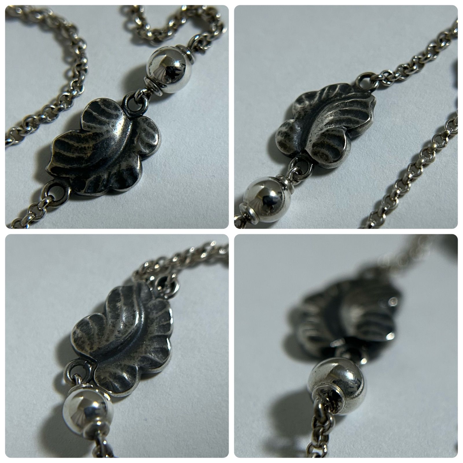 ジョージジェンセン ネックレス リーフ ステーション Silver 925 Georg