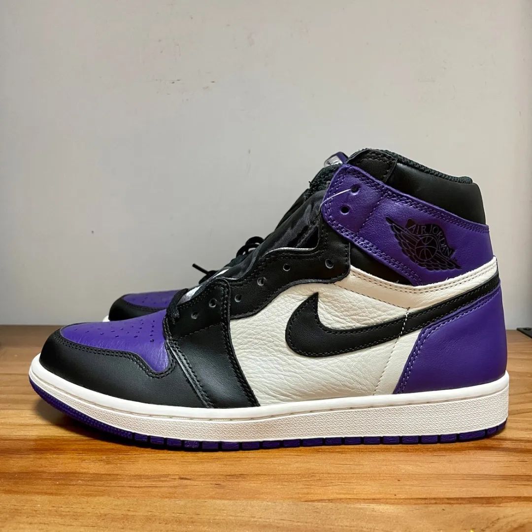 新品ナイキ エアジョーダン1 レトロ ハイ コート パープル ホワイトNike Air Jordan 1 Retro High Court Purple