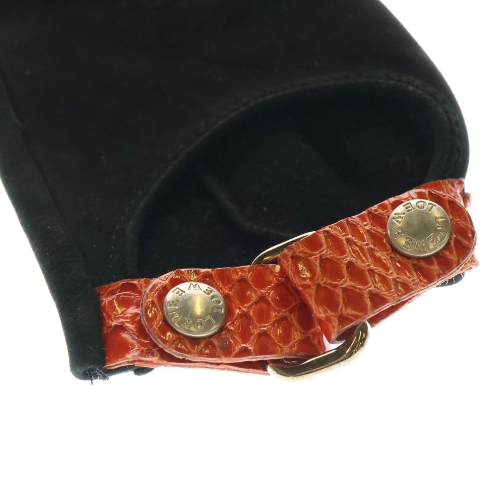 手袋 レッド×ブラック