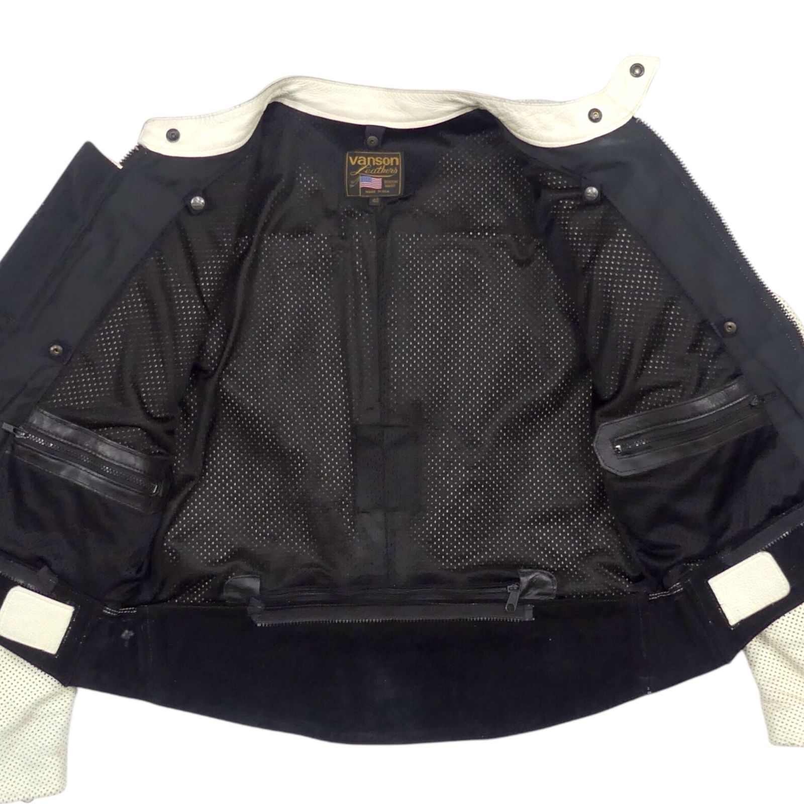 VANSON バンソン ライダースジャケット XXXL 本革 46 シングル USA 
