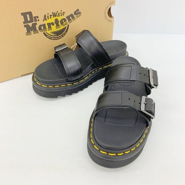 Dr.Martens スライド サンダル シューズ 厚底 ダブルベルト MYLES マイルズ 23523001 き ドクターマーチン 靴 IF15764