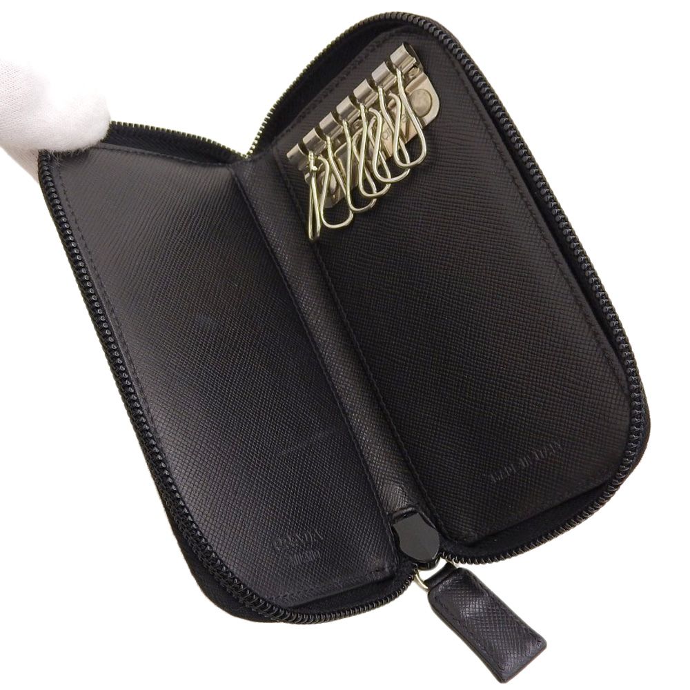 プラダ キーケース 新品 本物 本物保証】 保付 超美品 プラダ PRADA 