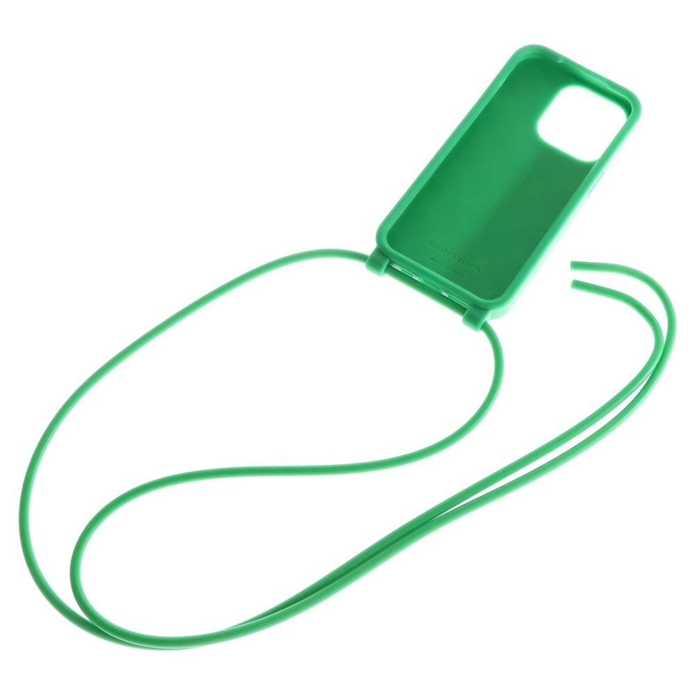 BOTTEGA VENETA ボッテガヴェネタ イントレチャート ラバー ストラップ付アイフォンケース グリーン