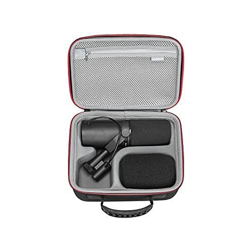 ブラック RLSOCO 収納ケースSHURE 単一指向性ダイナミック型マイクロホン SM7B/MV7/MV7X ポッドキャストマイクロホン対応 (ブラック)