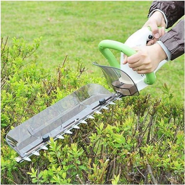 山善 電動ヘッジトリマー AC電源 刈込幅約350mm 両面駆動 庭木 剪定 生垣刈り込み 軽量 ヘッジトリマー 生垣 YHT-351