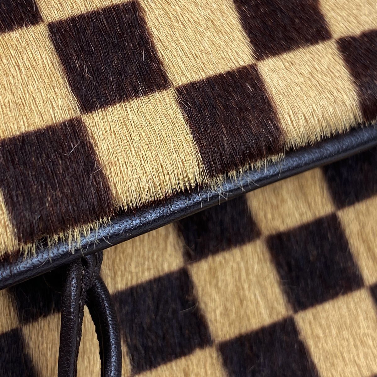 ルイヴィトン LOUIS VUITTON ガゼル M92130 ダミエソバージュ ポシェット ショルダーバッグ ハラコ/レザー ブラウン LOUIS VUITTON（ルイ・ヴィトン） M92130 ダミエソバージュ ガゼル