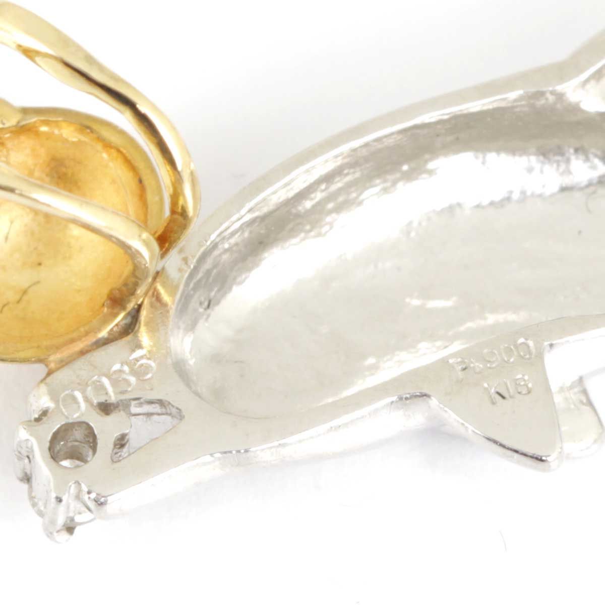 美品『USED』 イルカモチーフ ペンダントトップ Pt900/K18