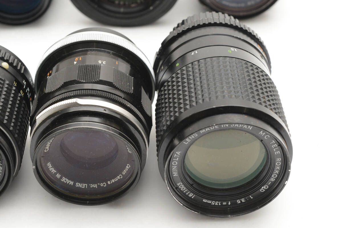 Canon MINOLTA ジャンク品おまとめ ☆レンズまとめ売り☆CANON NIKON PENTAX MINOLTA 等 MFレンズ等