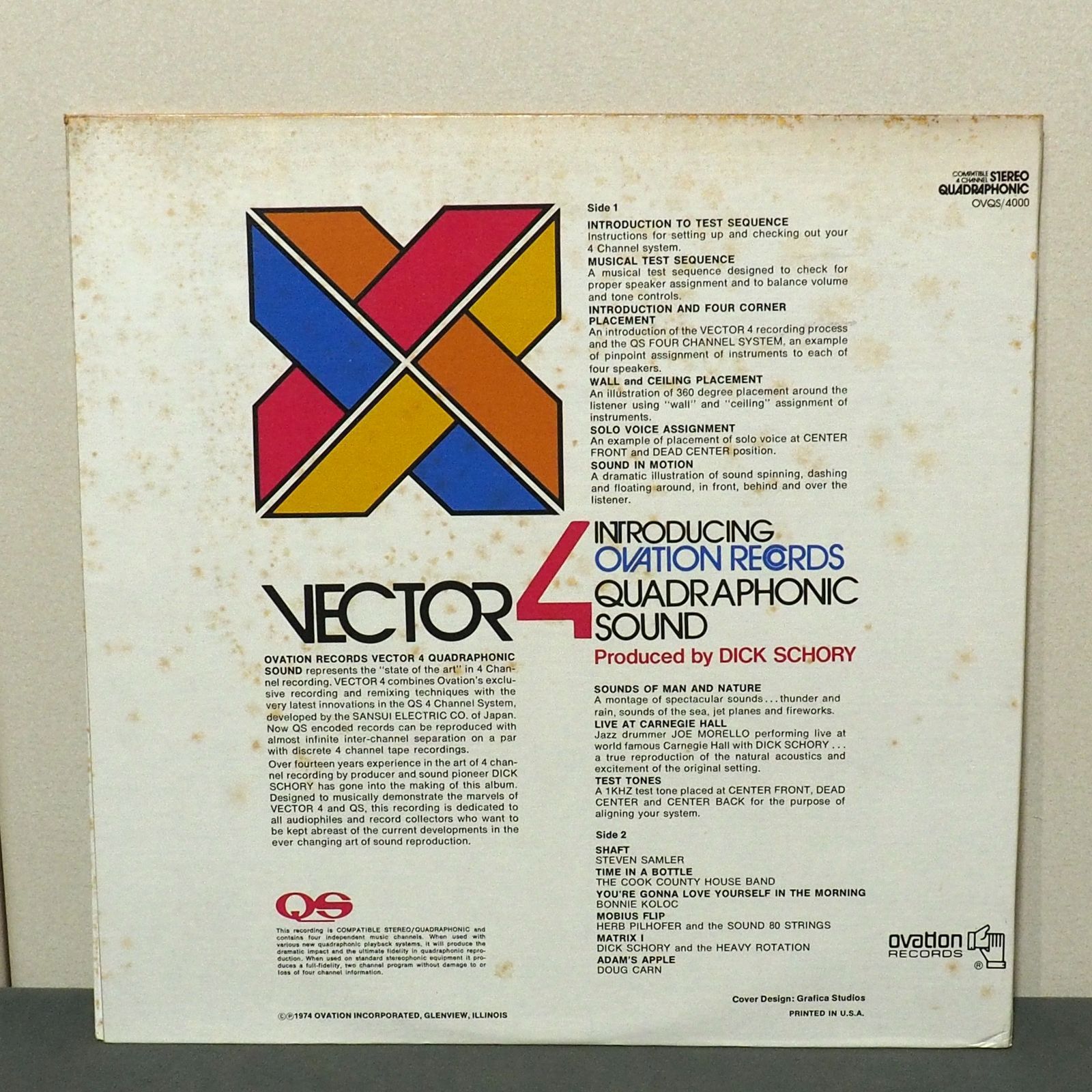 4チャンネル用？オーディオ・チェック・レコード Vector 4 / Quadraphonic Sound (LPレコード) 詳細不明 海外盤 -  メルカリ