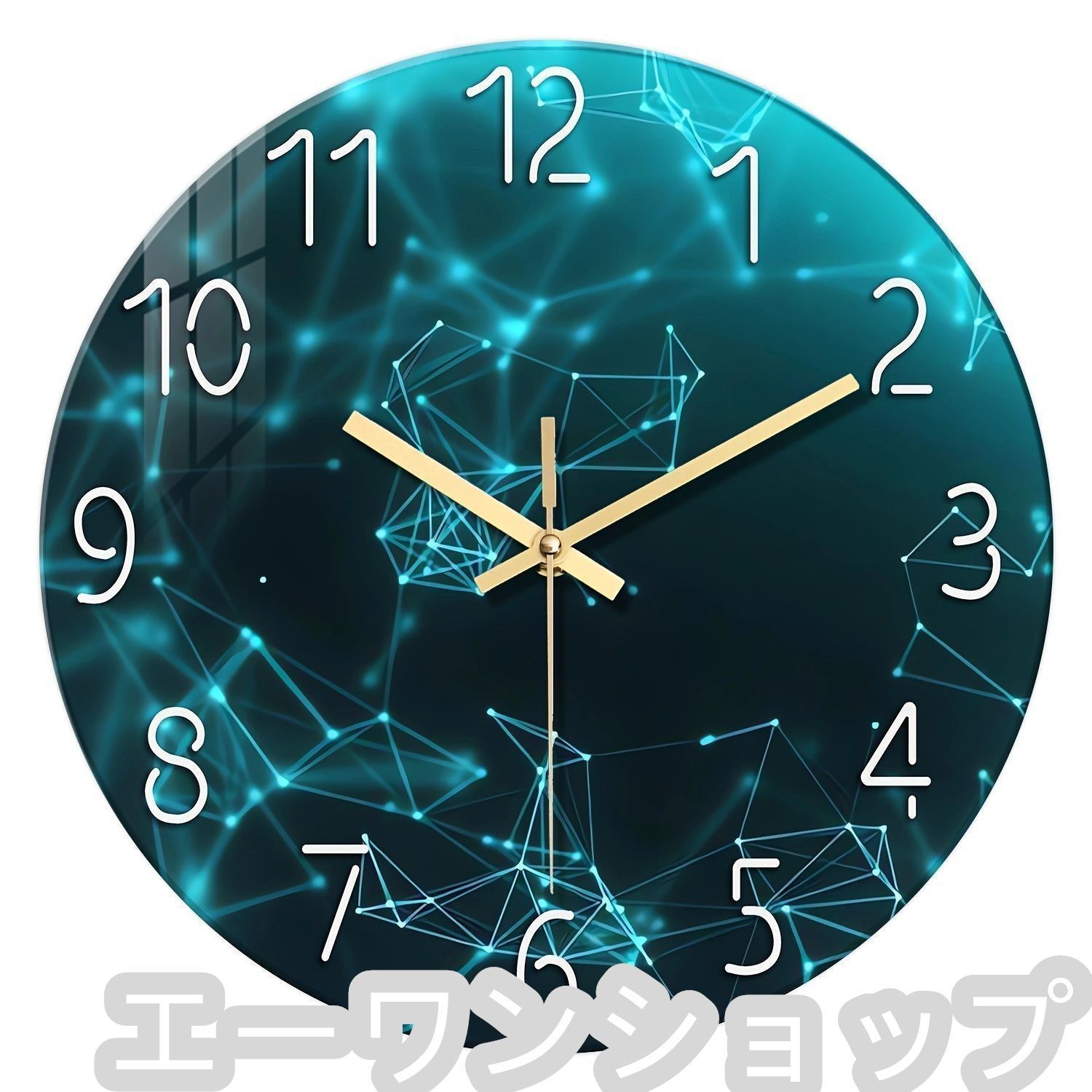 【新品】おしゃれ 壁掛け時計 掛け時計 静音 電池式 強化ガラス クリエイティブ インテリア アート リビング 寝室 ダイニング 北欧 モダン ウォールクロック 壁掛け 時計 クォーツ アナログ 直径30cm 丸型